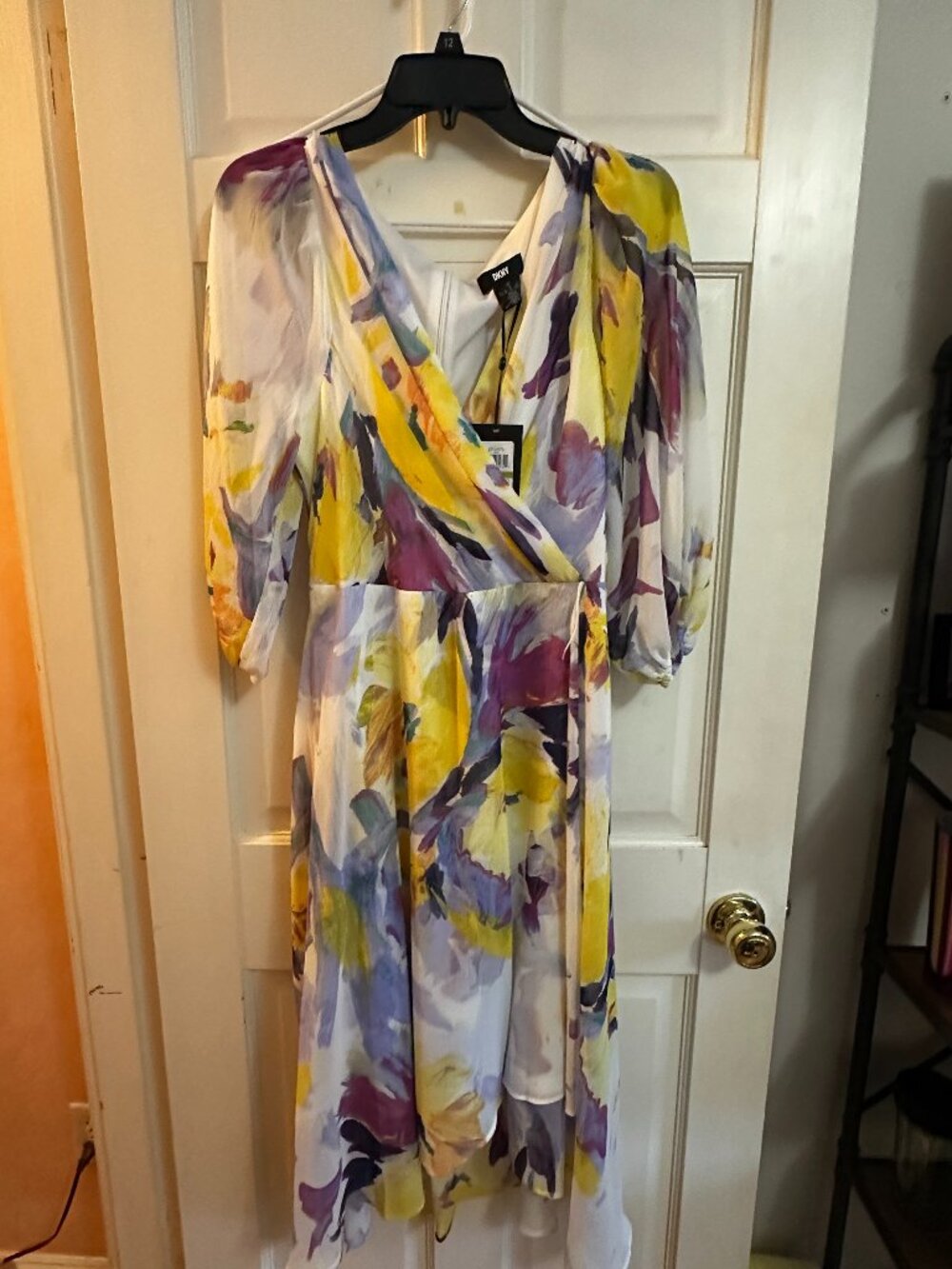 DKNY Floral Wrap Midi Dress | Size 14 | NWT | $129 MSRP